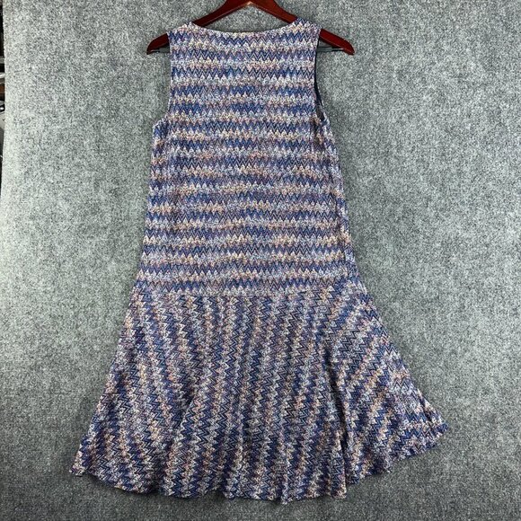 Anthropologie Maeve Womens XS Dress Sleeveless Knit A Line Swing Hem Blue Purple - Picture 6 of 7